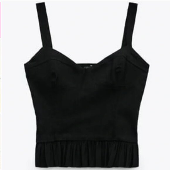 ZARA BUSTIER TOP Size M NEW WITH TAG! - Picture 1 of 3